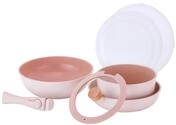 NEOFLAM&reg; Pfannen-Set MIDAS Plus 8 tlg. Set - Pink, (8-tlg)