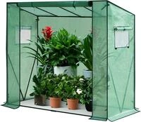 Woltu Gew&auml;chshaus, PE halbtransparent 130 g/m&sup2; 200x77x146/169 cm Wei&szlig;