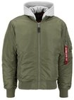 Alpha Industries Bomberjacke MA-1 Zip Hood Back EMB