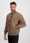 Bomberjacke ALPHA INDUSTRIES "MA-1 VF 59 Long", Herren, Gr. S, grau (taupe),