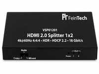 FeinTech HDMI-Splitter VSP01201 HDMI 2.0 Splitter 1x2, Downscaler,...