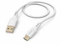 Hama Ladekabel Flexible", USB-A - USB-C, 1,5 m, Silikon, Weiß (00201571)...