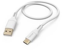 Hama USB-Ladekabel USB 2.0 USB-A Stecker, USB-C&reg; Stecker 1.5 m Wei&szlig; USB-Kabel,