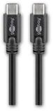 Goobay USB-C Kabel, Stecker auf Stecker, schwarz, 1,5m USB-Kabel