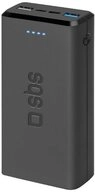sbs Powerbank fast charge mit 20.000 mAh und 2 USB Solar Powerbank