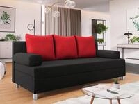 MIRJAN24 Schlafsofa Dover, mit Bettkasten und Schlaffunktion, Chromf&uuml;&szlig;e,