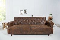 riess-ambiente 3-Sitzer MAISON BELLE AFFAIRE 220cm antik braun - Microfaser,