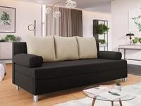 MIRJAN24 Schlafsofa Dover, mit Bettkasten und Schlaffunktion, Chromf&uuml;&szlig;e,