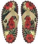 Gumbies Original in Denim Hibiscus T-Strap-Zehentrenner Hergestellt aus recycelten