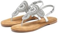 Zehentrenner LASCANA "Sandalette, Sommerschuh, offener Schuh", M&auml;dchen, Gr. 35,