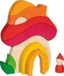 Gollnest & Kiesel Puzzle Goki 58359 - Pilzh&auml;uschen, Holz Ahorn, Puzzle-Haus,...
