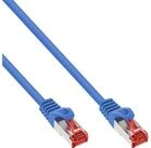 Inline InLine&reg; Patchkabel, S/FTP (PiMf), Cat.6, 250MHz, PVC, CCA, blau, 0,25m
