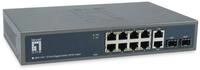 Levelone GEP-1221 - Switch - unmanaged - 8 x 10/100/1000 (PoE) Netzwerk-Switch