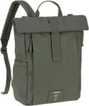 L&Auml;SSIG Wickelrucksack Green Label, Rolltop Up, olive, vegan, zum Teil aus...