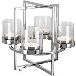 Fink Kerzenhalter NORMAN, Weihnachtsdeko (1 St), aus Edelstahl und Glas, 4-flammig,