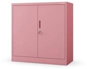 Jan Nowak Aktenschrank Metall B&uuml;roschrank abschlie&szlig;bar 90 cm BEATA 2 B&ouml;den...