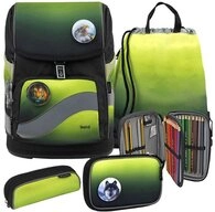 Belmil Schulranzen Set Premium Smarty Plus 11-teilig 2024 Jungen Black Green