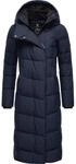 Wintermantel RAGWEAR "Wintermantel Pavla Long", Damen, Gr. L, blau (navy),