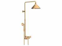 Axor Showers/Front Showerpipe mit Thermostat und Kopfbrause 240 2jet Brushed...