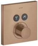 hansgrohe Unterputzarmatur Axor ShowerSelect Thermostat eckig f&uuml;r 2 Verbraucher