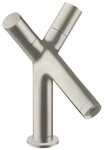 hansgrohe Waschtischarmatur Axor Starck 80 2-Griff mit Zugstangen-Ablaufgarnitur