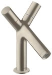hansgrohe Waschtischarmatur Axor Starck 80 2-Griff mit Zugstangen-Ablaufgarnitur