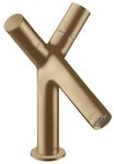 hansgrohe Waschtischarmatur Axor Starck 80 2-Griff mit Zugstangen-Ablaufgarnitur