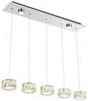 GLOBO LIGHTING Pendelleuchte GLOBO Lighting H&auml;ngeleuchte AMUR LBH 82x16x120 cm chrom