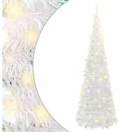 vidaXL LED Baum Pop-Up-Weihnachtsbaum K&uuml;nstlich 100 LEDs Wei&szlig; 150 cm