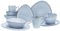 CreaTable Kombiservice Cloudy Sky Blue (10-tlg), 2 Personen, Steinzeug