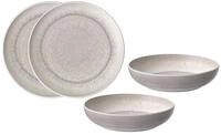 Villeroy & Boch Geschirr-Set Tafel-Set 4-tlg. Perlemor Sand, Premium Porcelain