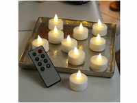 MARELIDA LED-Kerze LED Teelichter flackernd Timer mit Fernbedienung Funktionen...