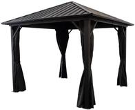 DEGAMO Pavillon NOVARA, mit 4 Seitenteilen, (inkl. Seitenteile), 3x3 Meter, Aluminium
