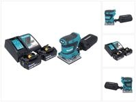 Makita Exzenterschleifer DBO 484 RT Schwingschleifer 18 V 112 x 102 mm + 2x Akku 5,0