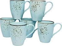 CreaTable Becher Kaffeebecher NATURE COLLECTION, 6-tlg., Steinzeug, Tassen Set,