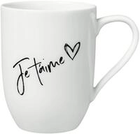 Villeroy & Boch Becher Statement Becher mit Henkel Je t&acute;aime 280ml, Premium