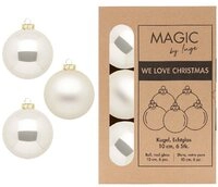 MAGIC by Inge Weihnachtsbaumkugel, Weihnachtskugeln Glas 10cm 6 St&uuml;ck - Champagner