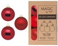 Holly & Jolly Weihnachtsbaumkugel, Weihnachtskugeln Glas 10cm 6 St&uuml;ck -...