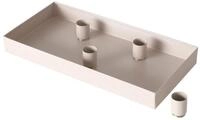 Spetebo Kerzentablett Magnet Kerzentablett beige - 30 x 15 cm (Packung, 1 tlg),