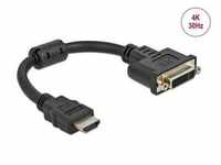 Delock Adapter HDMI Stecker zu DVI 24+5 Buchse 4K 30 Hz 20 cm Computer-Kabel,...