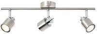 Brilliant Deckenstrahler Andres, ohne Leuchtmittel, Spotrohr 3flg nickel/chrom
