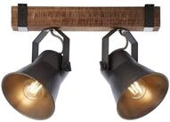 Brilliant Deckenstrahler Decca, ohne Leuchtmittel, Spotbalken 2flg schwarz stahl