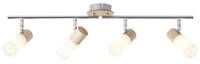 Brilliant Deckenstrahler Babsan, ohne Leuchtmittel, Spotrohr 4flg holz...