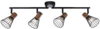 Brilliant Deckenstrahler Manama, ohne Leuchtmittel, Spotrohr 4flg holz...