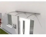 Starhome Pultvordach PT Secco Edelstahloptik 150 / 200 Haust&uuml;rvordach 200 cm