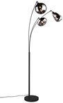 TRIO Leuchten Stehlampe Lumina, gebogene Stehleuchte mit Glasschirmen exkl 3x...