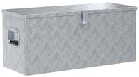 vidaXL Werkzeugbox Aluminiumkiste 90,5&times;35&times;40 cm Silbern (1 St)