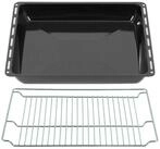 ICQN Backblech 465 x 370 x 60 mm, Emaille, (Set mit Backofenrost, 2-St), Passend f&uuml;r