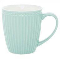 Greengate Becher Alice Becher mit Henkel cool mint 0,4 l, Porzellan