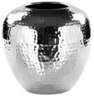 Fink Dekovase LOSONE Vase - H.20cm x D.20cm - Eisen/vernickelt - silberfarben
